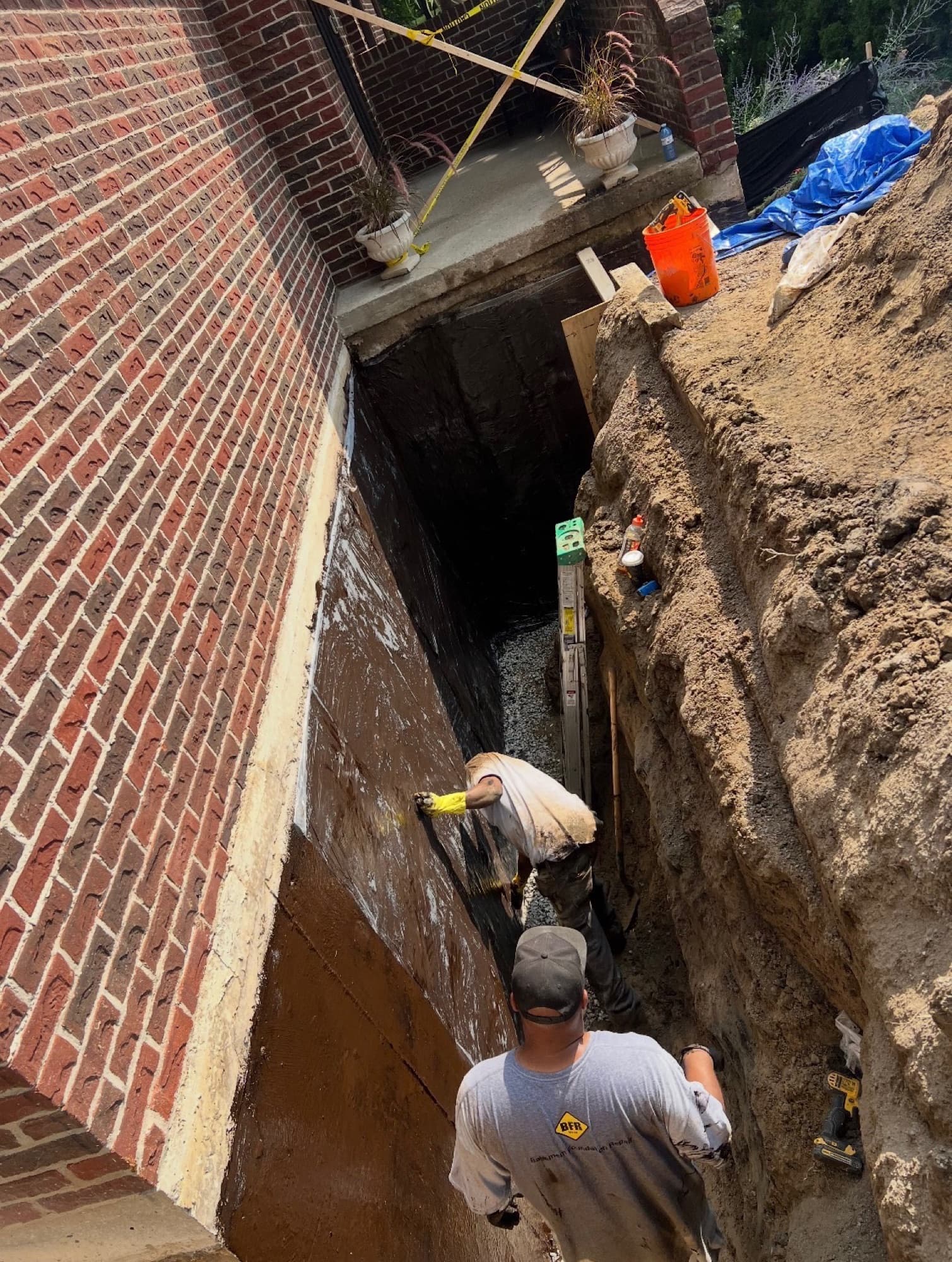 Exterior basement waterproofing project by BFR in Toronto and the GTA