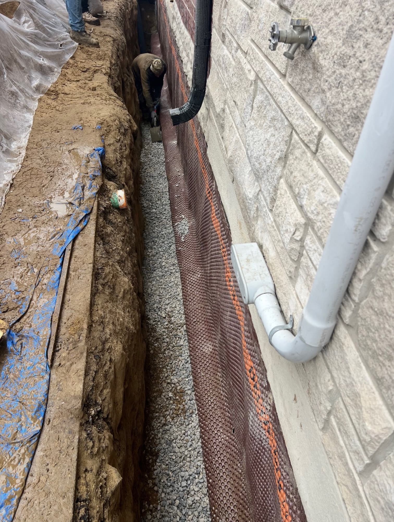 Exterior basement waterproofing project by BFR in Toronto and the GTA