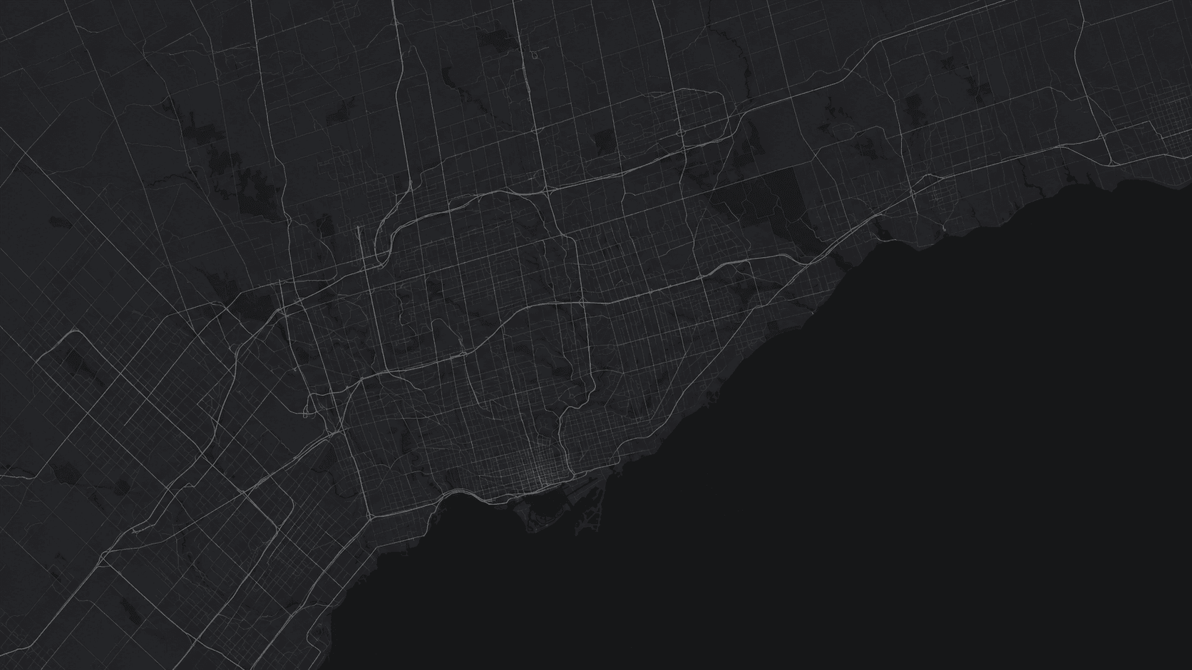 Stylized map of the Greater Toronto Area
