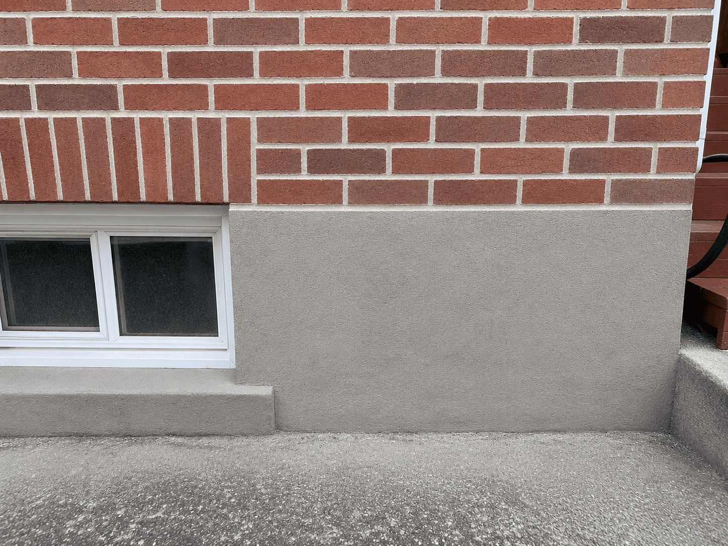 Masonry repair project in North York — after